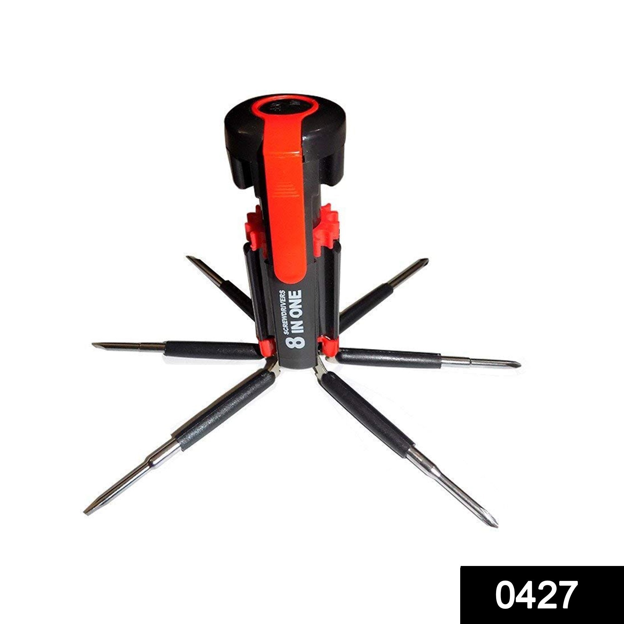 0427 08 in 1 Multi-Function Screwdriver Kit with LED Portable Torch - SkyShopy 0427 08 in 1 Multi-Function Screwdriver Kit with LED Portable Torch - SkyShopy